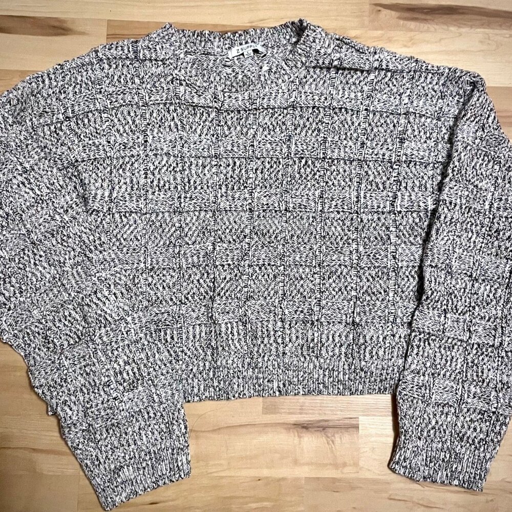 Large Z Supply cropped sweater, grey - New-without-tags
